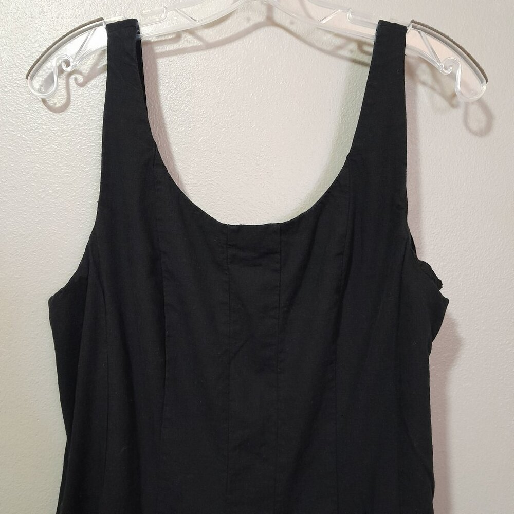 A New Day Black Fit & Flare Cotton Blend Dress Size 12 - Picture 2 of 9